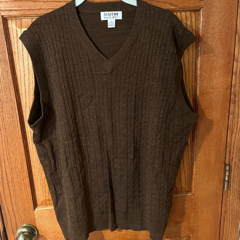 Men's Brown Sweater Vest